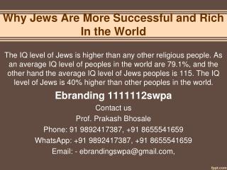 6.Why Jews Are More Successful and Rich In the World