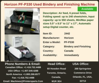 Buy Used Horizon PF-P330 Bindery and Finishing Machine