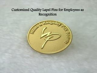 Customized Quality Lapel Pins for Employees as Recognition