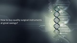 Surgical Instruments Supplier