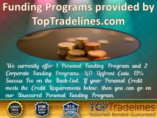 Funding Programs provided by TopTradelines.com