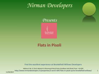 2,3 BHK Flats in Pisoli - Nirman Brookefield Willows