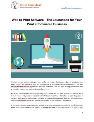 Web to Print Software - The Launchpad for Your Print eCommerce Business