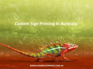 Custom Sign Printing In Australia