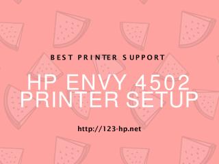 HP Envy 4502 printer setup and Troubleshooting Solution