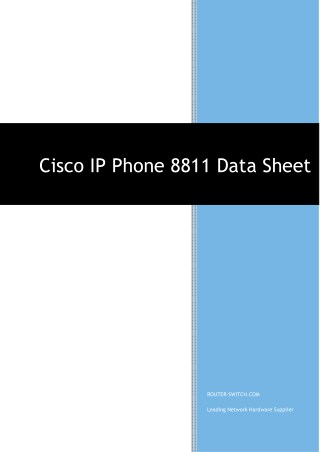 Cisco ip phone 8811 data sheet