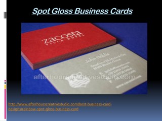 Spot Gloss Business Cards