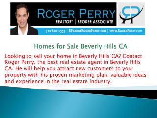 Homes for Sale Beverly Hills CA