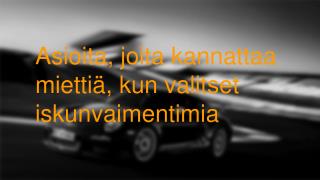 Asioita, joita kannattaa miettiä, kun valitset iskunvaimentimia
