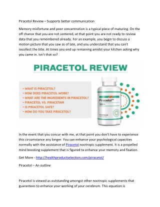 http://healthproductselection.com/piracetol/