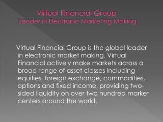 Appstar Financial - Leader In Electronic Market Making