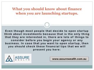 What you should know about finance when you are launching startups