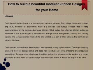 Beautiful modular kitchen designs for your Home