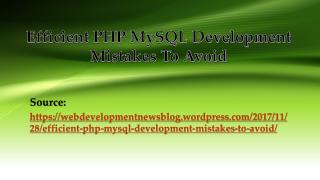 Efficient PHP MySQL Development: Mistakes To Avoid
