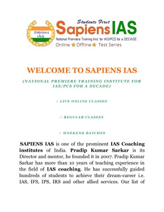 UPSC Anthropology Optional Coaching for Civil Services IAS Exam | Sapiens IAS