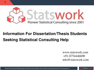 Information for dissertation/thesis students seeking statistical consulting help