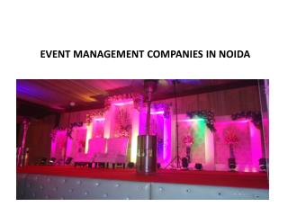 Event Management Companies in Noida