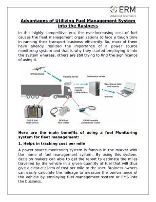 Advantages of Utilizing Fuel Management System into the Business