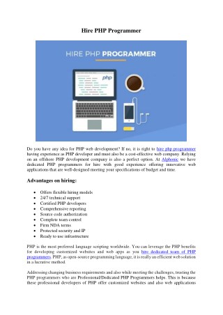 hire php programmer