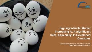 Egg Ingredients Market Obtained Increasing Need To Consume Them Externally Through Diet