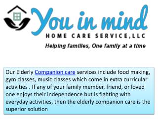 Companion Care for elderly parents