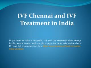 IVF Chennai and IVF Treatment in India