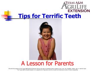 Tips for Terrific Teeth
