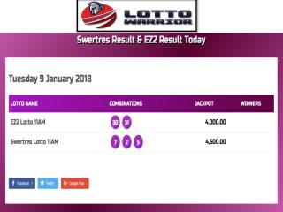 jan 4 2018 lotto result