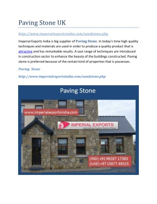 Paving stone UK