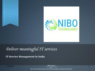 IT Service Management in India - NIBO Technologies