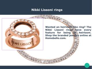 Nikki Lissoni rings