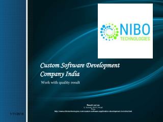 Custom Software Development Company India - NIBO Technologies