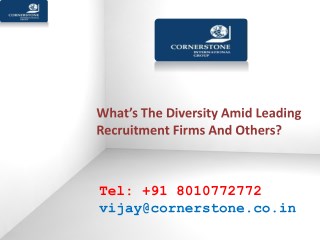 Whatâ€™s The Diversity Amid Leading Recruitment Firms And Others?