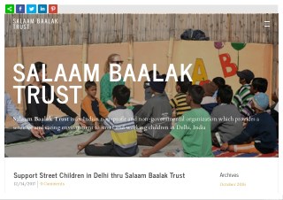 Support Street Children in Delhi thru Salaam Baalak Trust