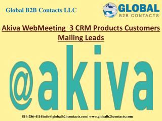 Akiva Web Meeting 3 CRM Products Customers Mailing Leads
