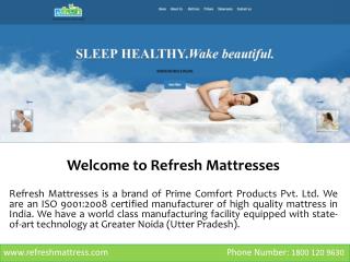 Refresh Mattress: Best Healthy Mattress Brand in India