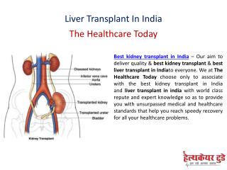 Liver transplant in India