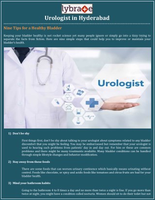 Urologist in Hyderabad - Lybrate