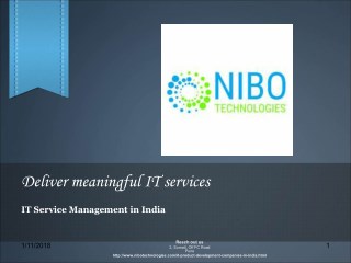 IT Service Management - NIBO Technologies