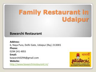 Family Restaurant in Udaipur