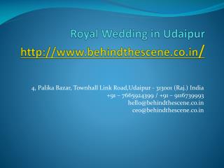 Royal Weddings in Udaipur
