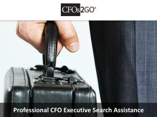 Professional CFO Executive Search Assistance