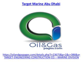 Are you looking for the best service of target marine Company in abu dhabi