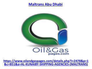 Get the best services of maltrans company in abu dhabi