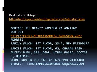 Best Salon in Udaipur