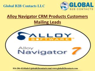 Alloy navigator CRM Products Customer Mailing Leads