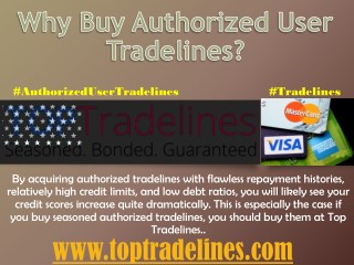 Why Buy Authorized User Tradelines?