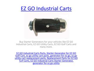 EZ GO Industrial Carts