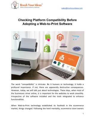 Checking Platform Compatibility Before Adopting a Web-to-Print Software