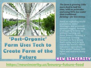 â€˜Post-Organicâ€™ Farm Uses Tech to Create Farm of the Future - New Sincerity